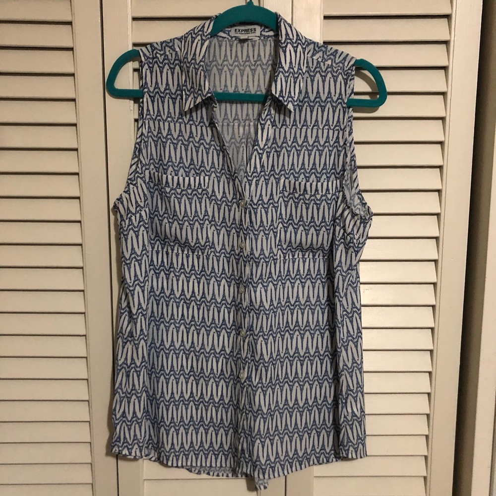 Express Eiffel Tower sleeveless Portofino top